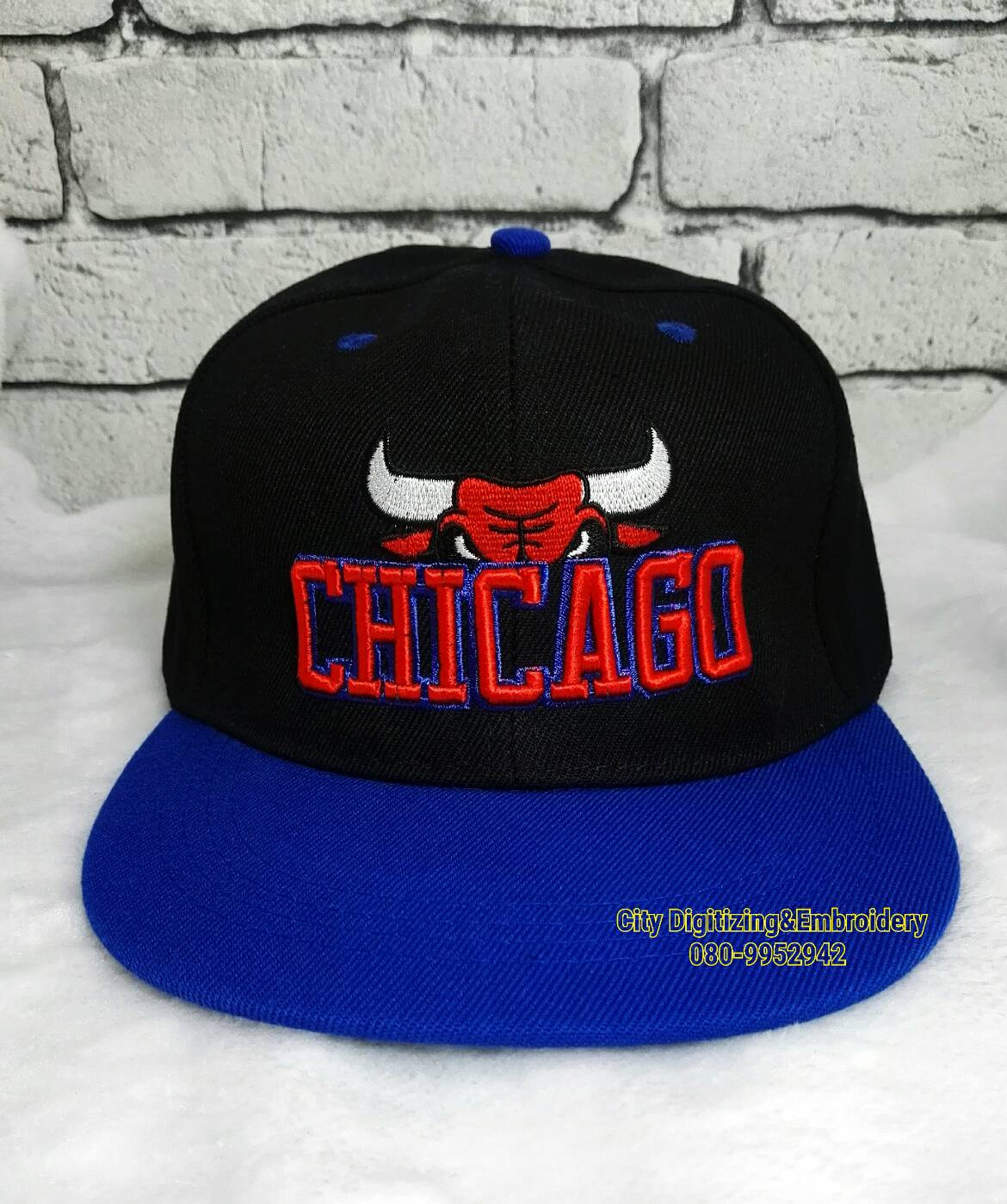City Digitizing - Chicago HipHop ดำ-น้ำเงิน ปักนุน 3D ราคา ใบละ 350 บาท ...
