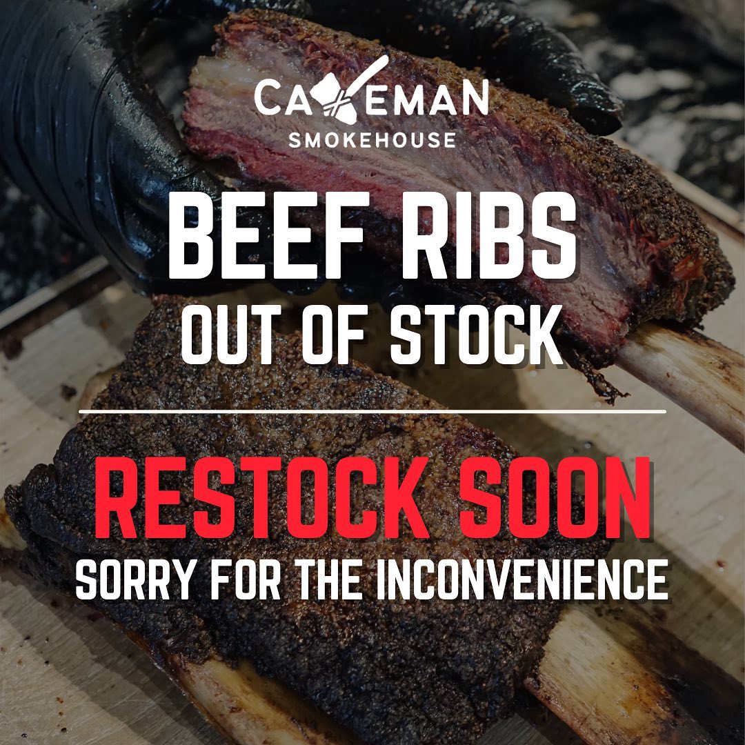 วันนี้ (13 พ.ค) Smoked Beef Ribs &... - Caveman Smokehouse | Facebook