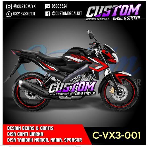 Custom Dekal Untuk Motor Vixion Ready Custom Decal Stiker