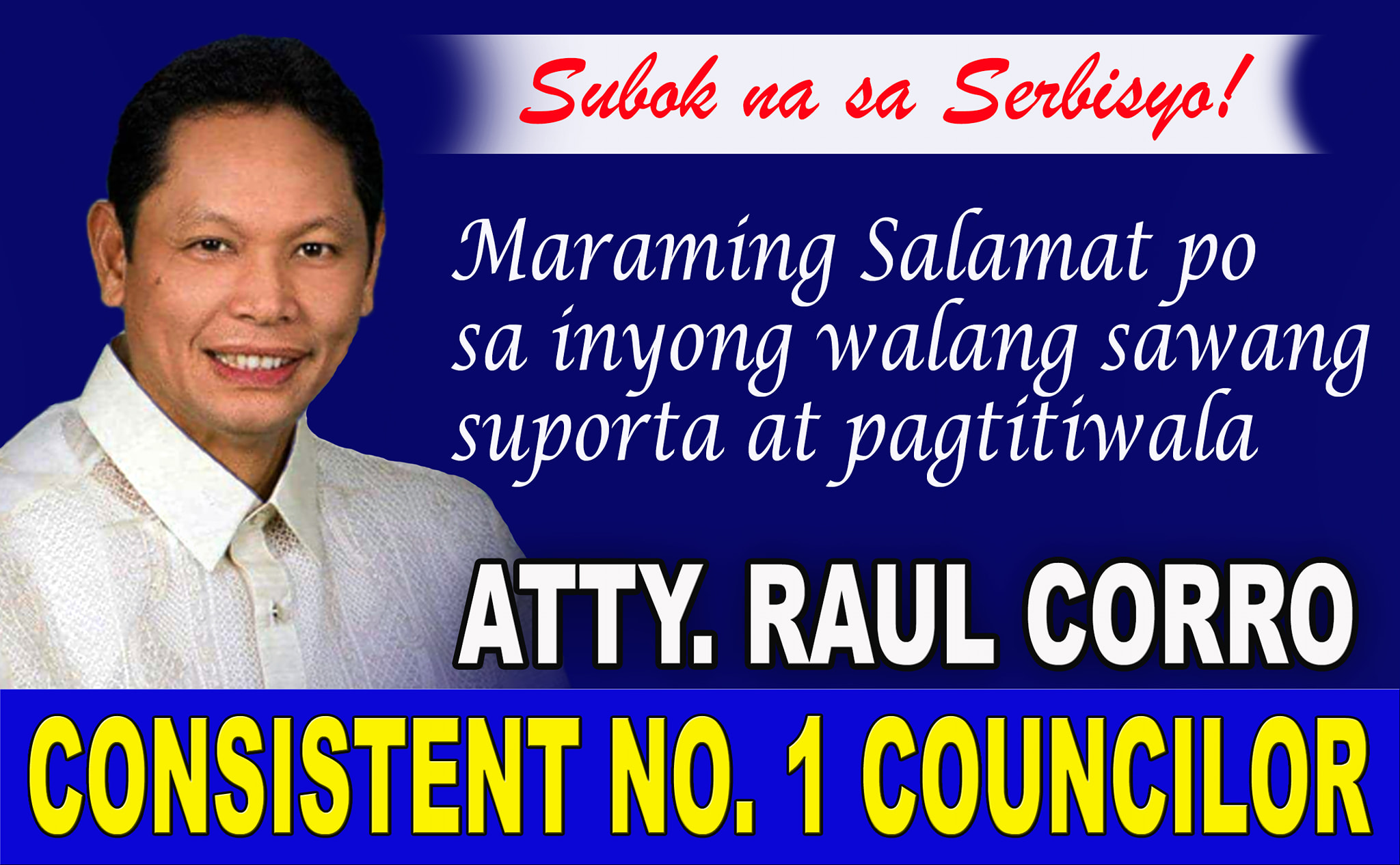 Sa minamahal kong mga... - Atty. Raul R. Corro, DPA