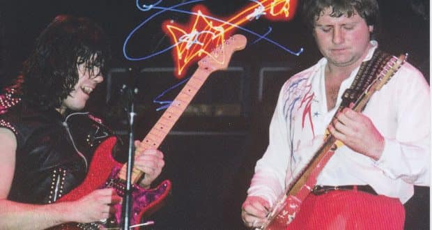 Gary Moore with Greg Lake in 1981.