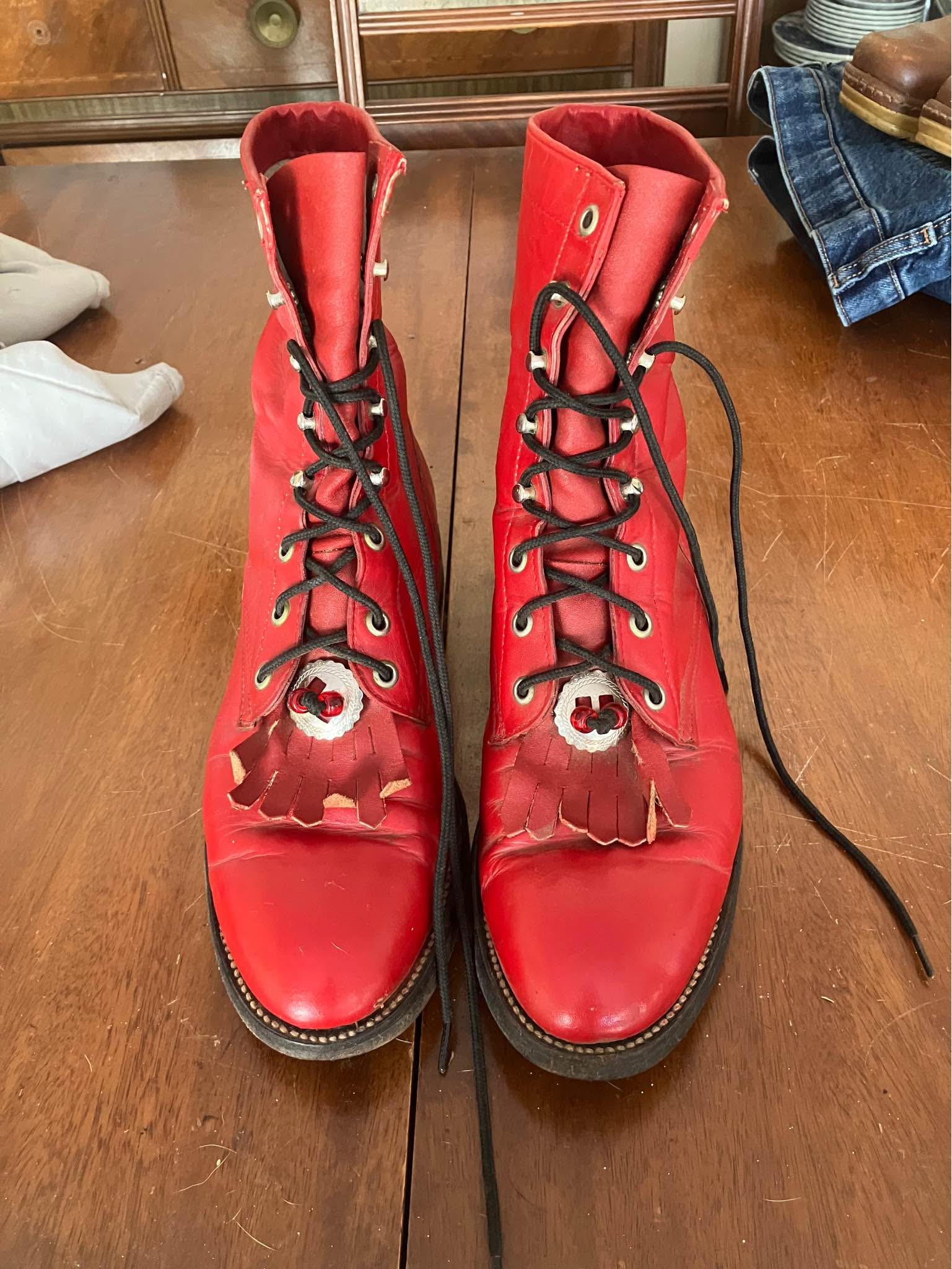 Lace up ropers. Red size 7.5. - Boots - Massena, New York | Facebook ...