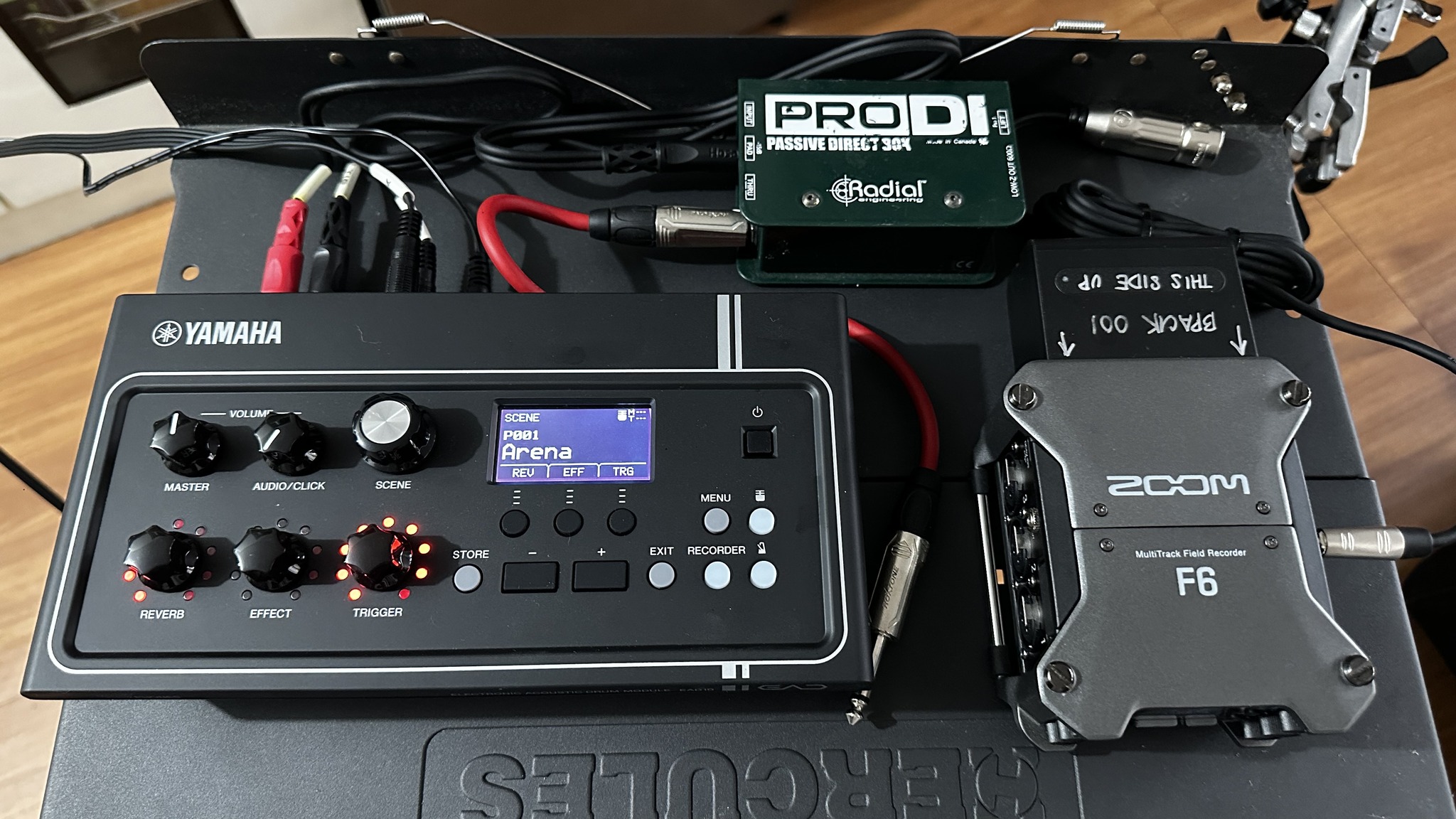 Yamaha EAD10 live gig setup with Zoom F6 mixer