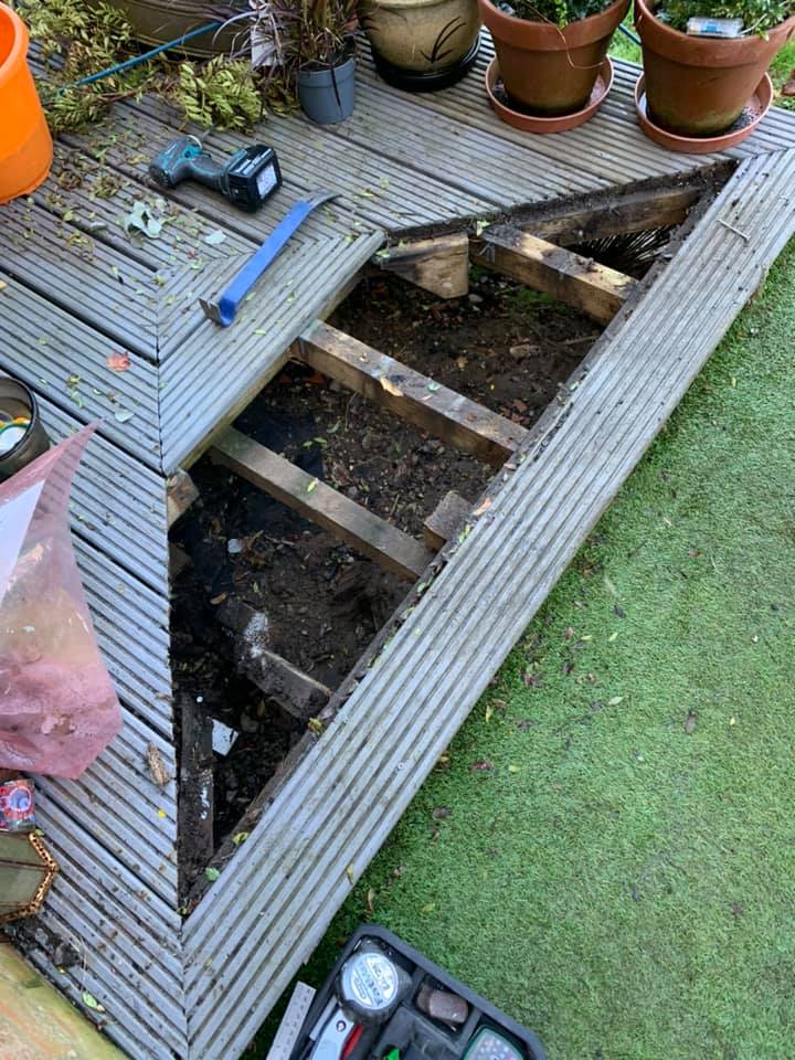 Collapsed decking joists and... - Nailed It Property Services | Facebook