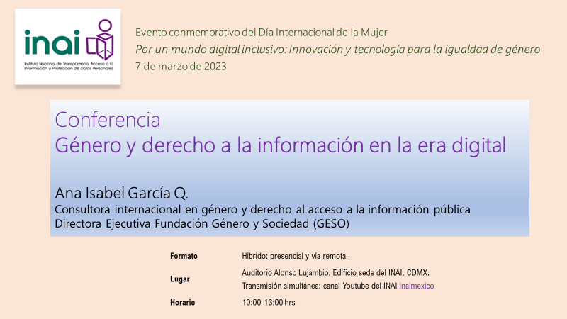 Fundacion - Un honor la invitación del Instituto Nacional De ...