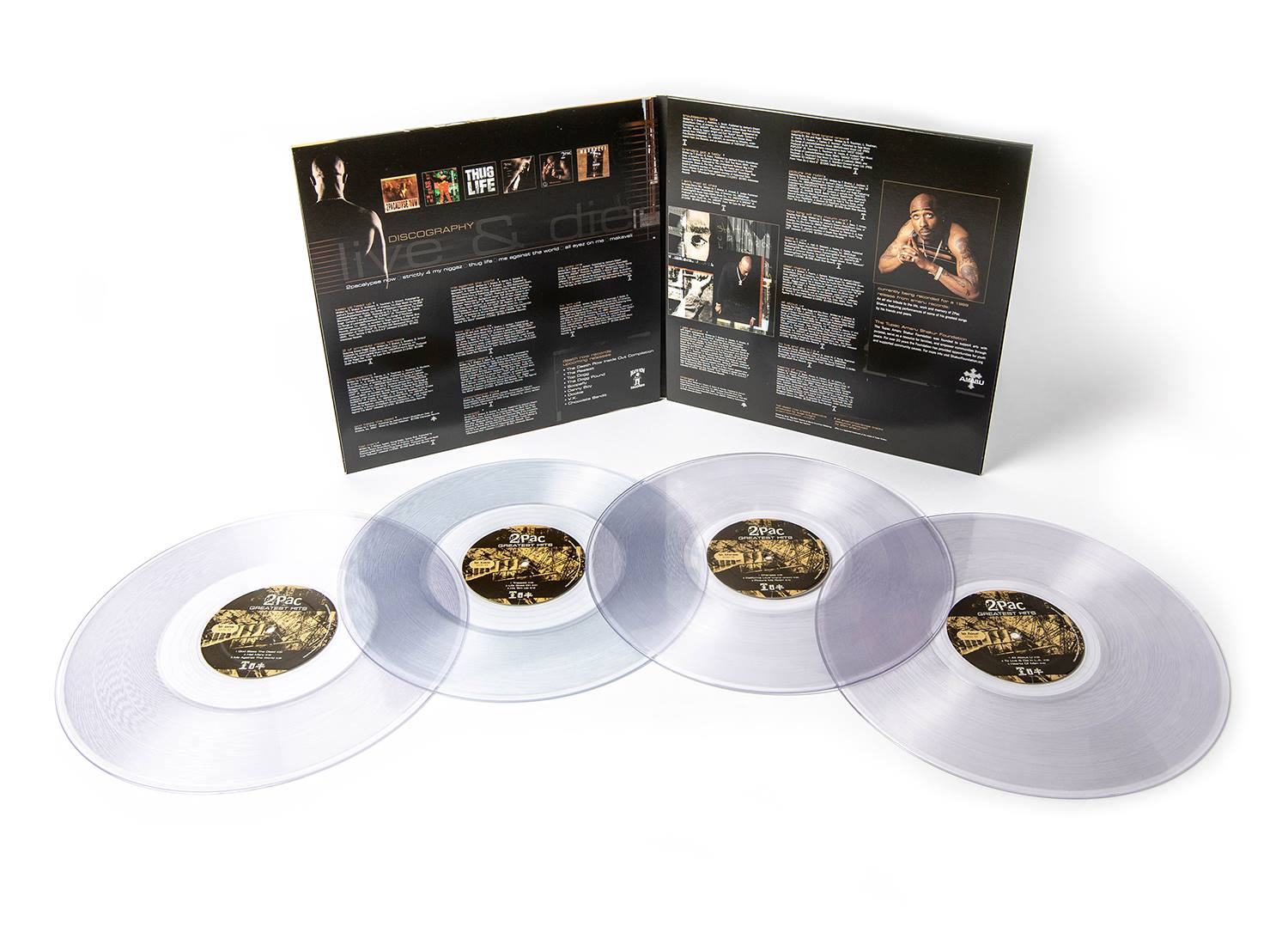 Greatest Hits clear 4LP vinyl available exclusively in the