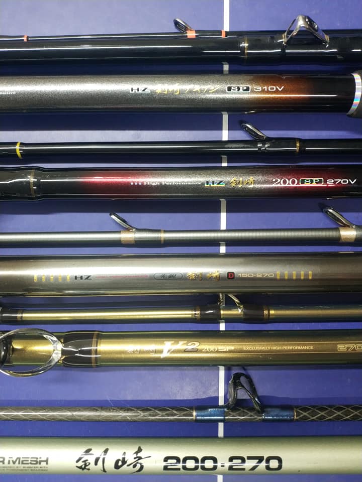 日本Daiwa劍崎系列150-200號中古船竿數把HZ 劍崎アキアジSP 310V 秋鮭