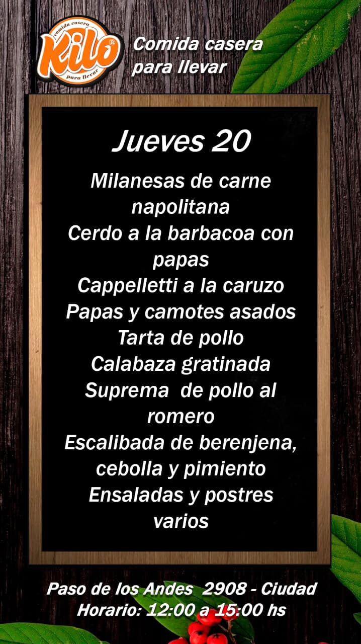 KILO Comida casera para llevar | Mendoza
