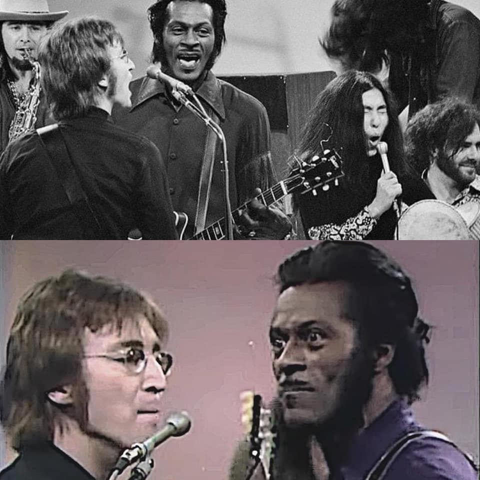 John Lennon, Chuck Berry and Yoko Ono on The Mike Douglas Show