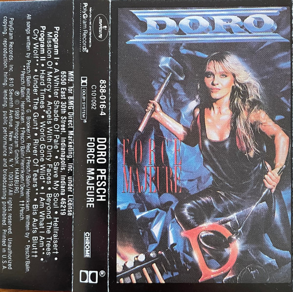 Doro Force Majeure 1989 US press vinyl