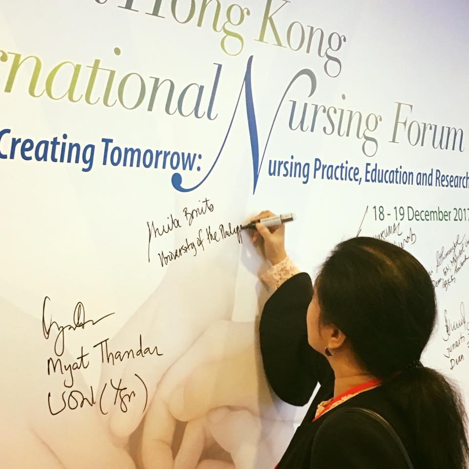 UP - UPCN Dean Sheila Bonito signing the wall of commitment for the ...