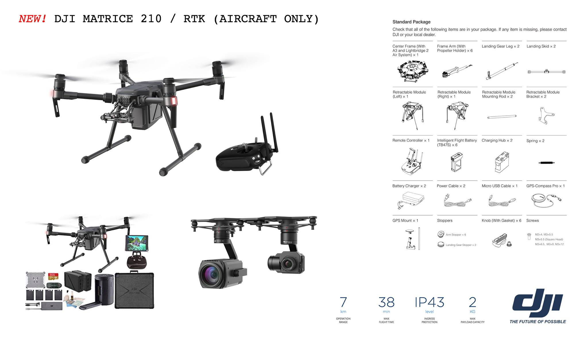DJI MATRICE 210 / RTK (NOW AVAILABLE) ZENMUSE Z30 - ZENMUSE XT 