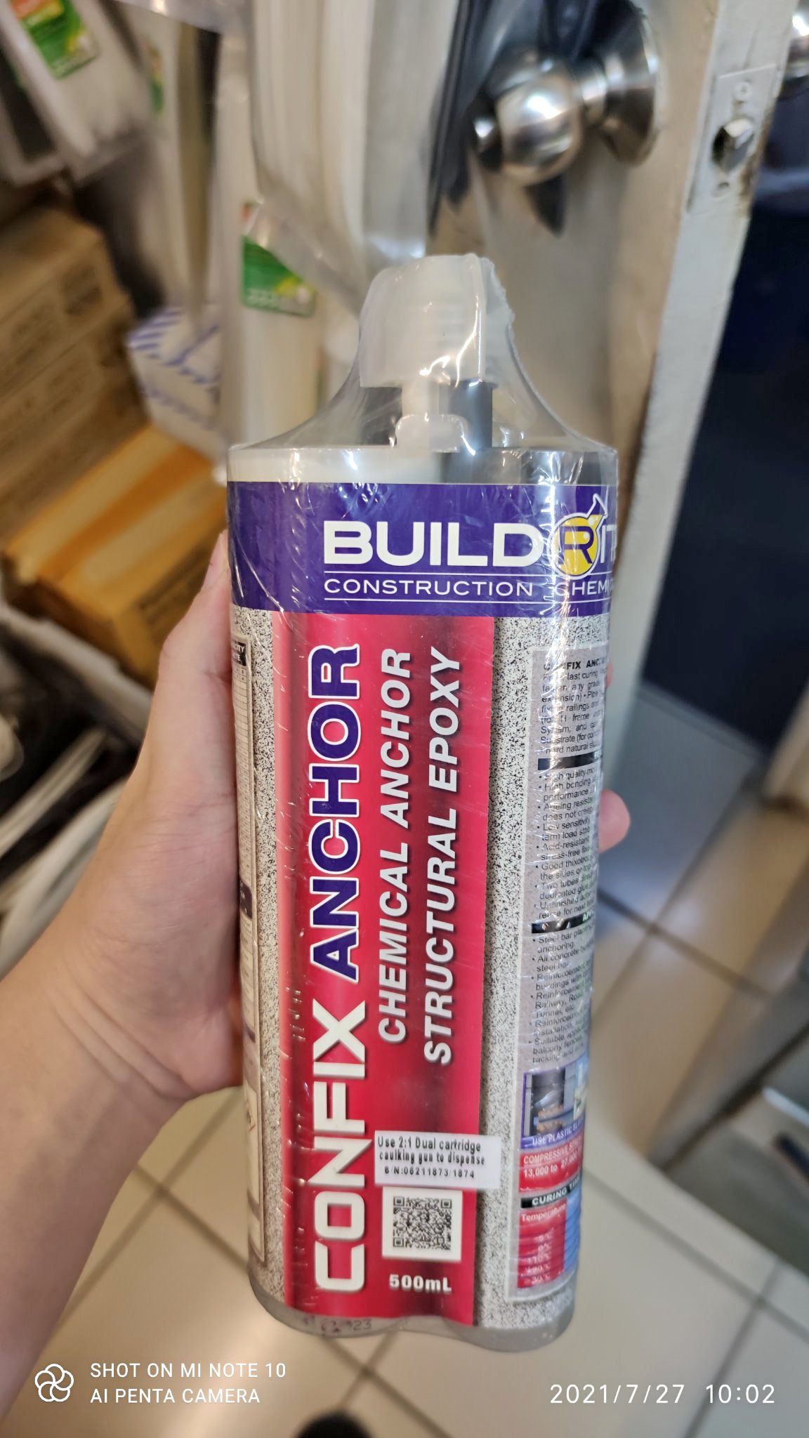 Buildrite Confix IJ 450ml Low Viscosity Structural Epoxy Resin for ...
