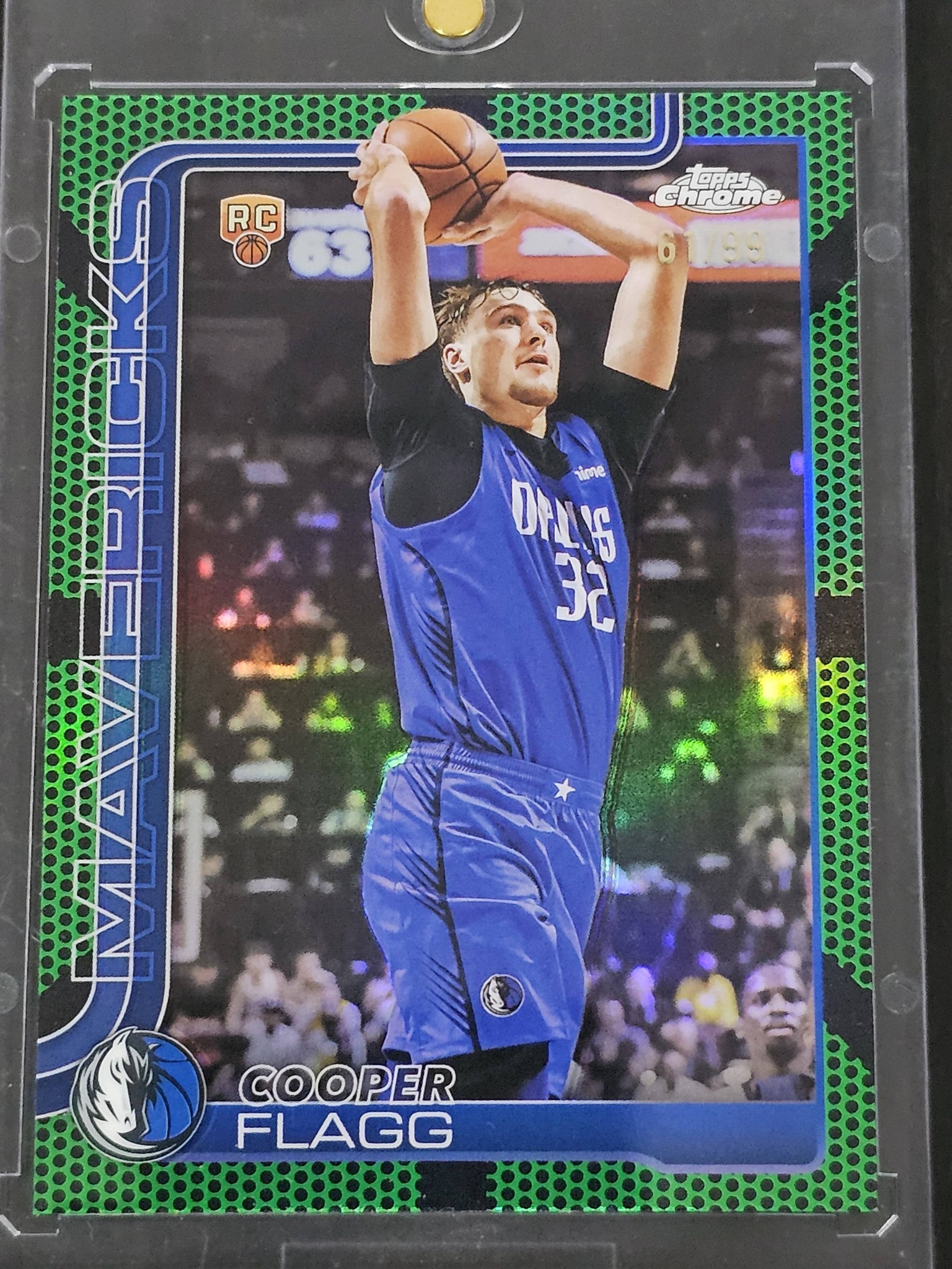 Cooper Flagg green basketball refractor card