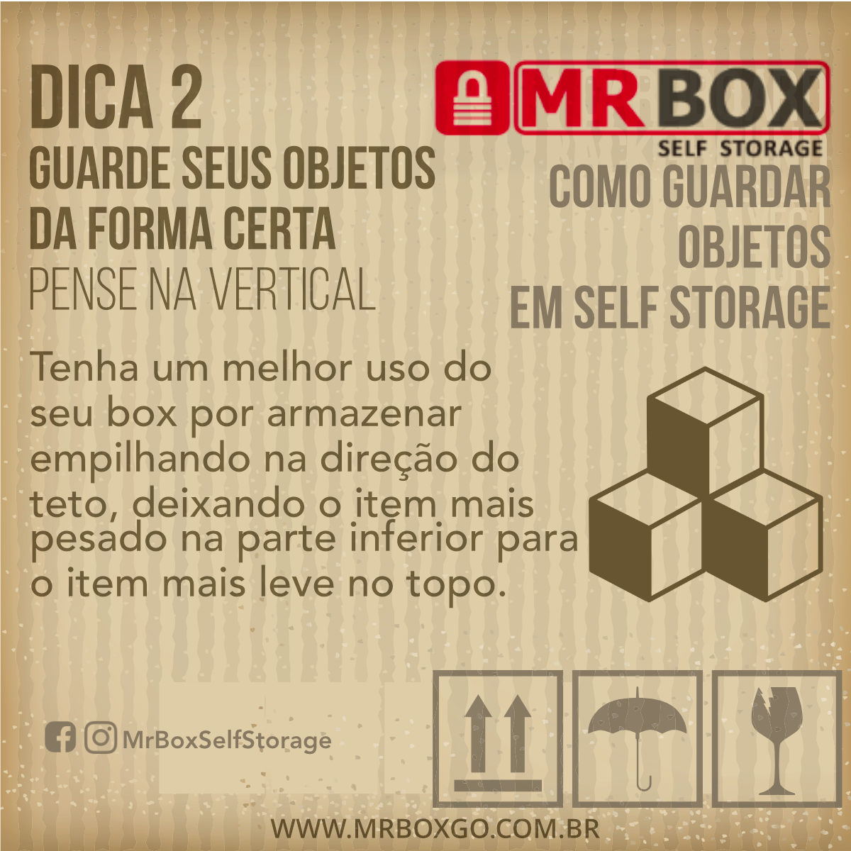 Dica 2 - Guarde seus Objetos da... - MR Box - Self Storage | Facebook