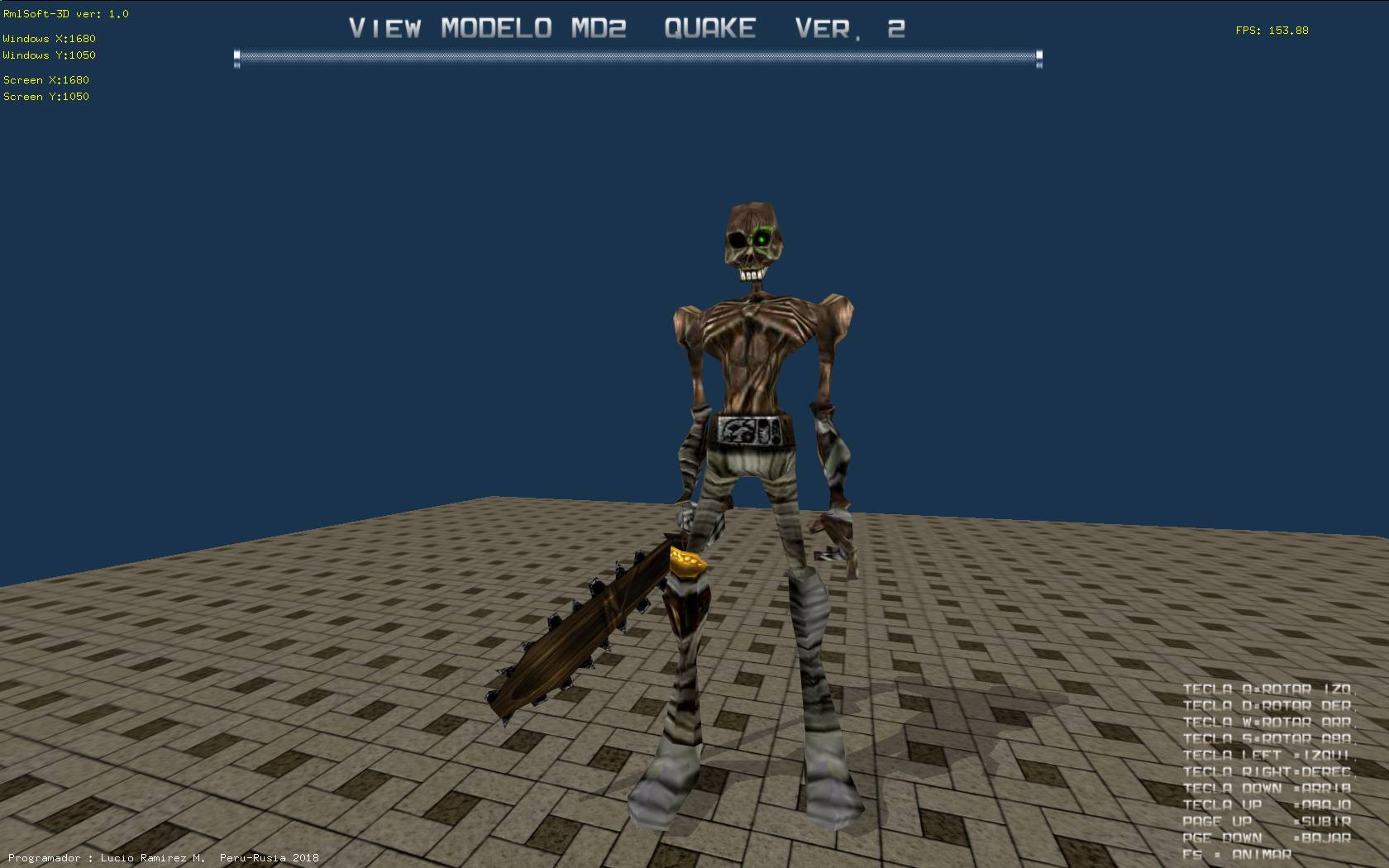 Opengl-Peru - Muestra de Modelo MD2 Quake 2, animacion y...