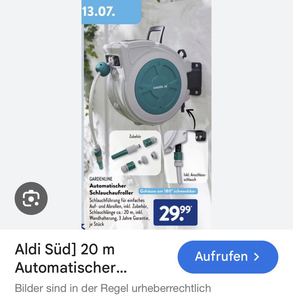 Hallo, Aldi Süd hatte letzte Woche wohl so eine Schlauchbox im Angebot. Leider haben wir es zu spät mitbekommen. Vielleicht hat einer mitbekommen, dass eurer Aldi noch eine im Geschäft habt? Bitte