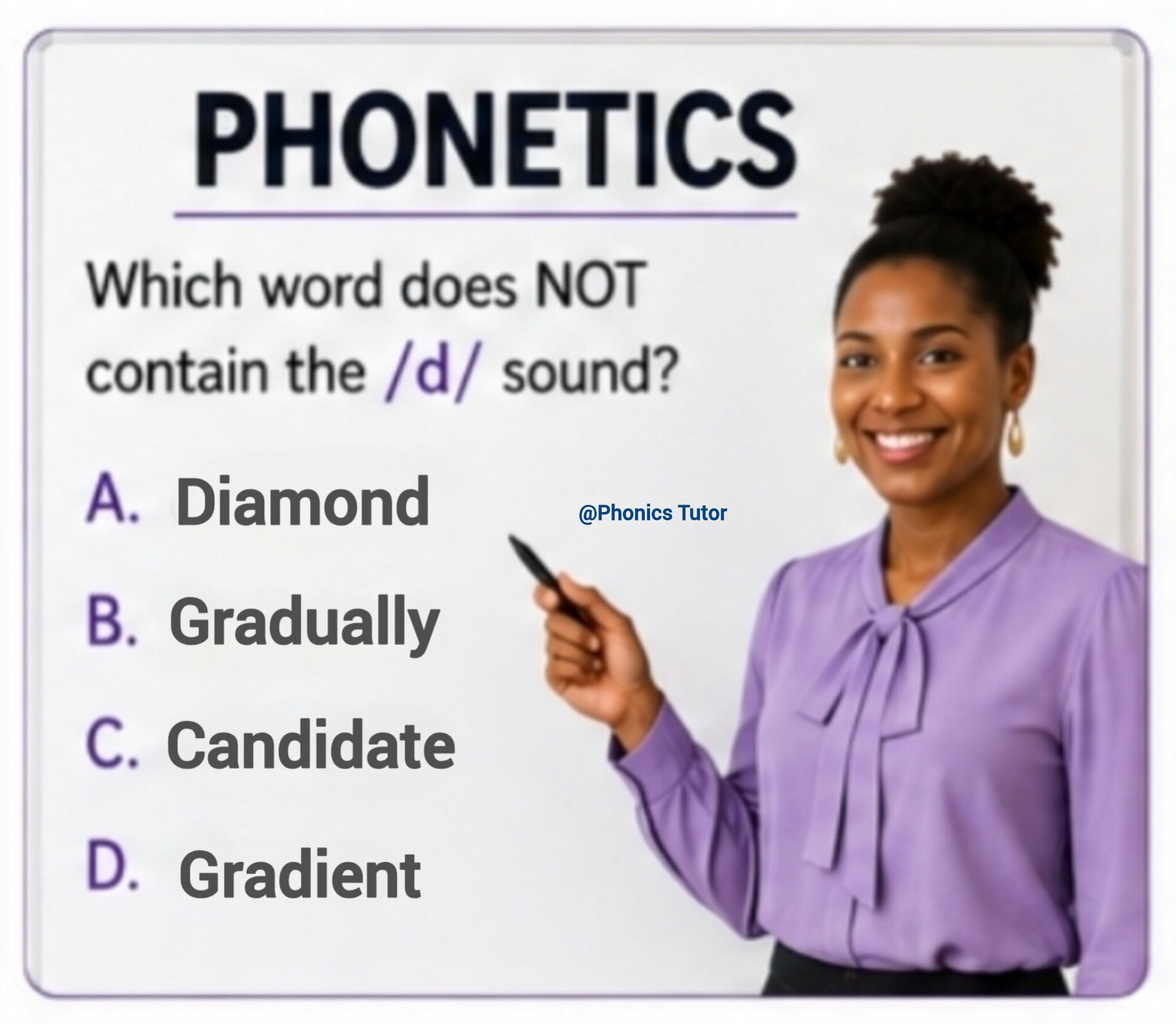 Which word is sneaking past the /d/ sound? Look closely… A