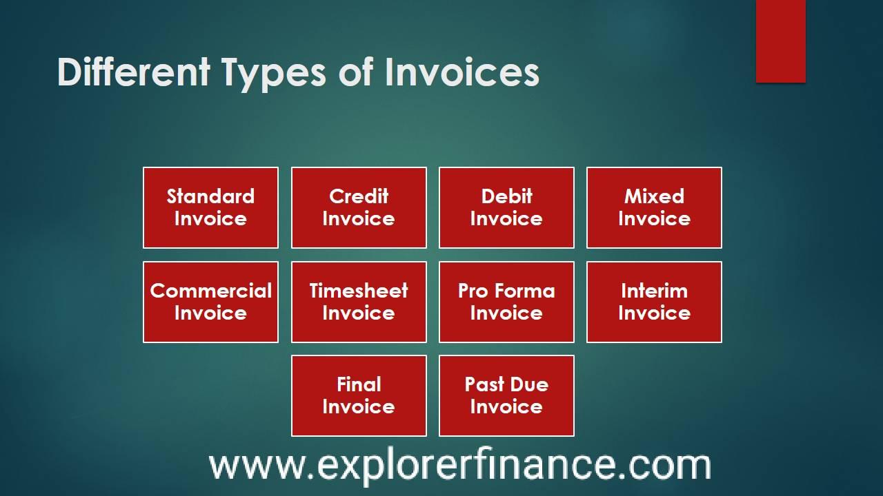 Different Types of Invoices #invoice... - Explorer Finance | Facebook