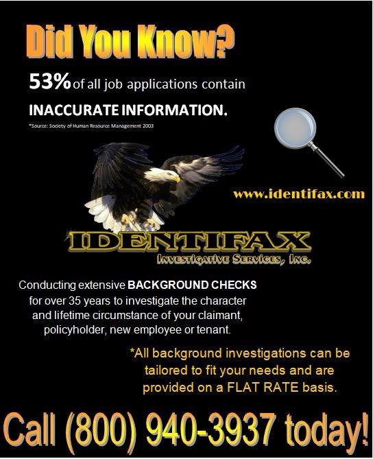 Identifax Investigative Services | Cape Coral FL