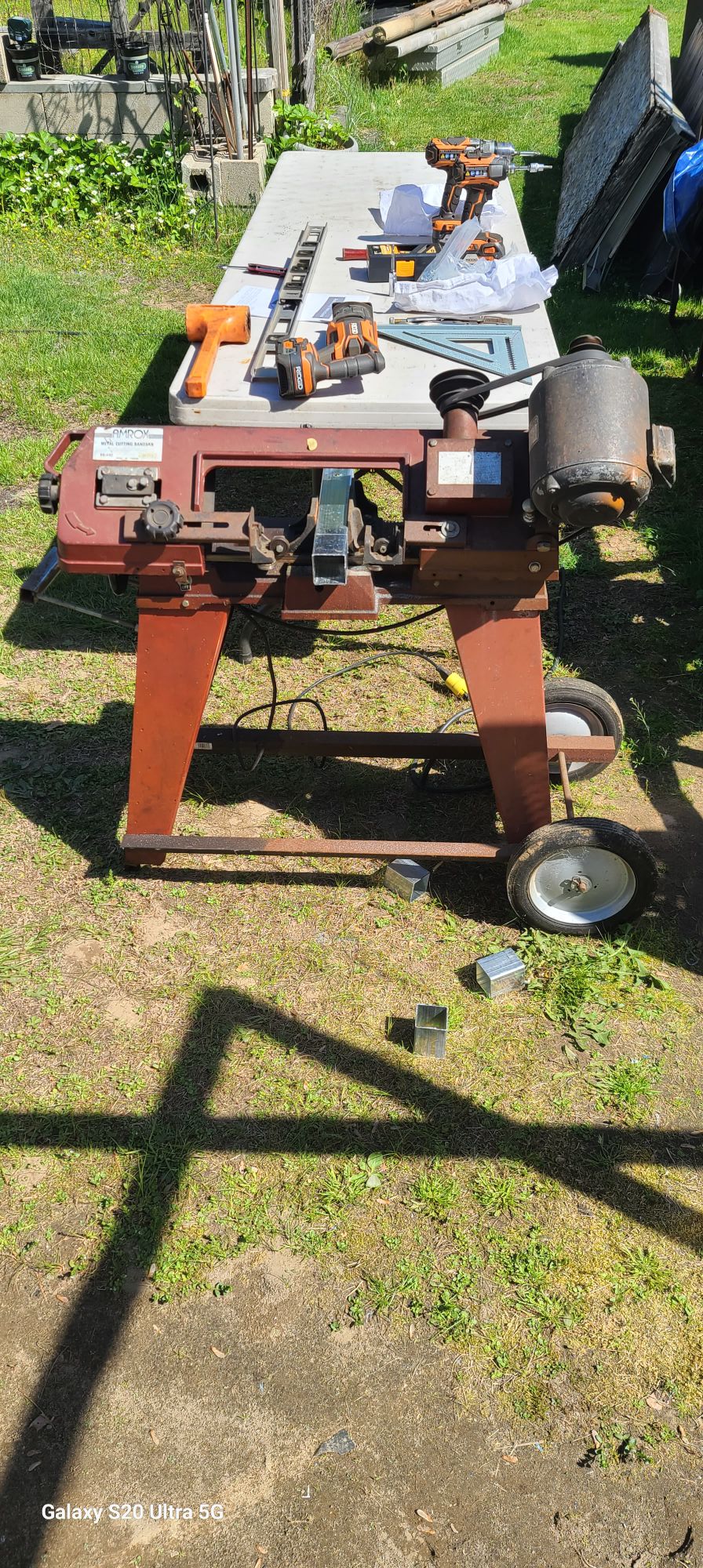 Antique, very solid. Everything works as it should.