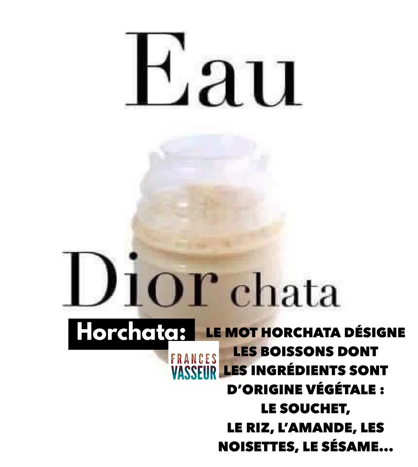 Francés Vasseur - 🍾 🔴La palabra horchata define bebidas... | Facebook