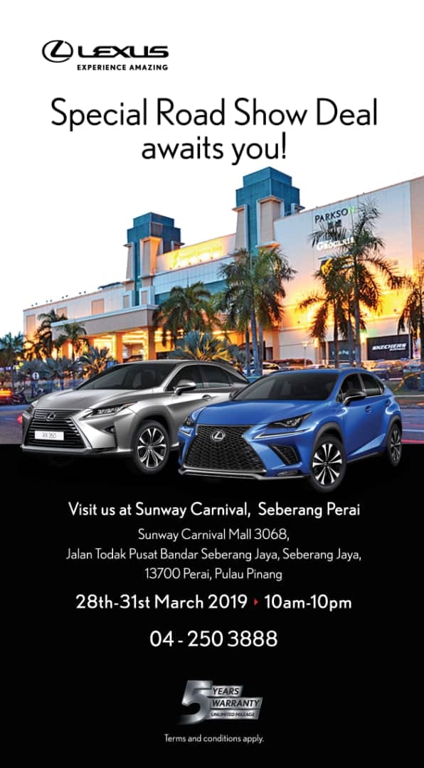 Lexus Penang Looking For A Good Deal Come Visit Us At Sunway Carnival Seberang Jaya This Weekend From 28 To 31 March Facebook