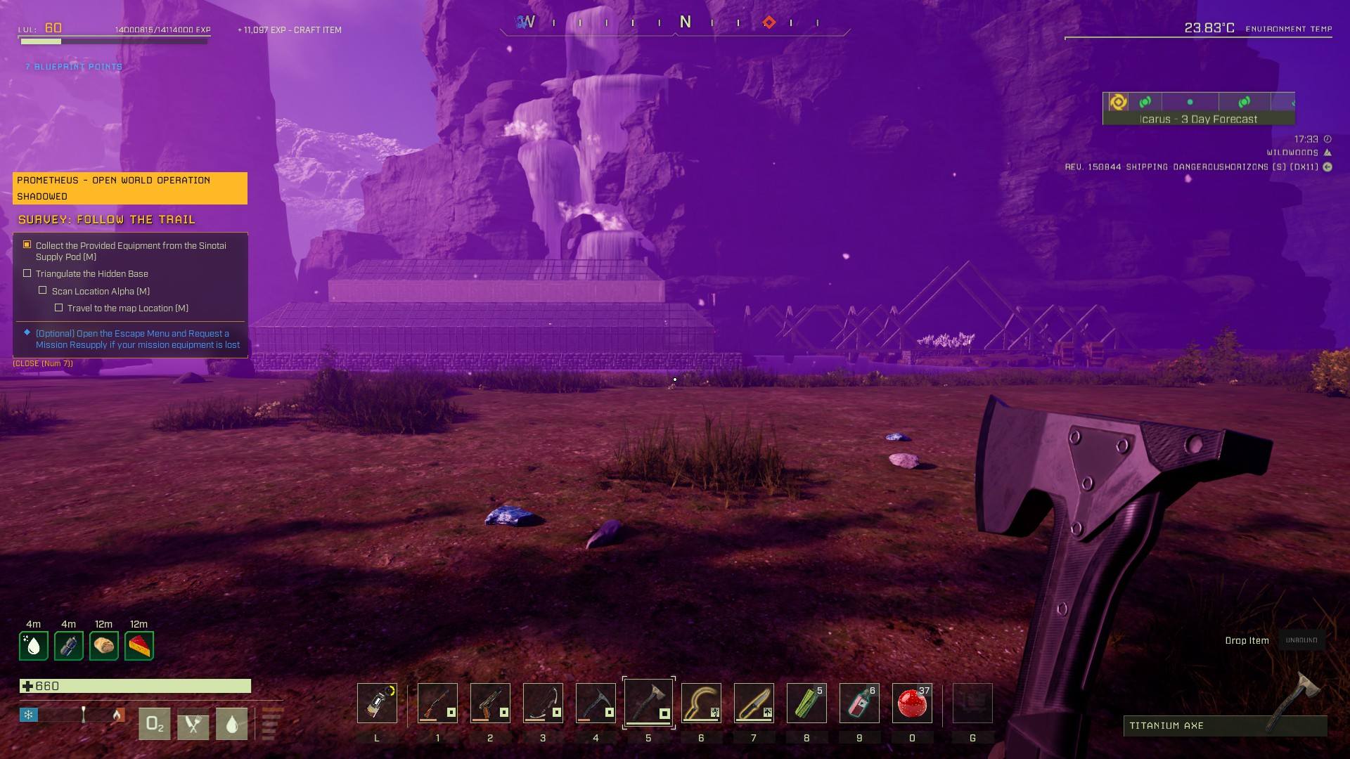 Large pyramid base with hydroponics and laboratory around