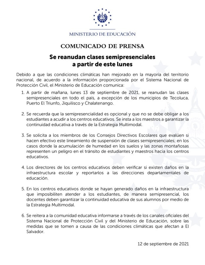 Mi Chero - El Ministerio de Educación informa que se... | Facebook