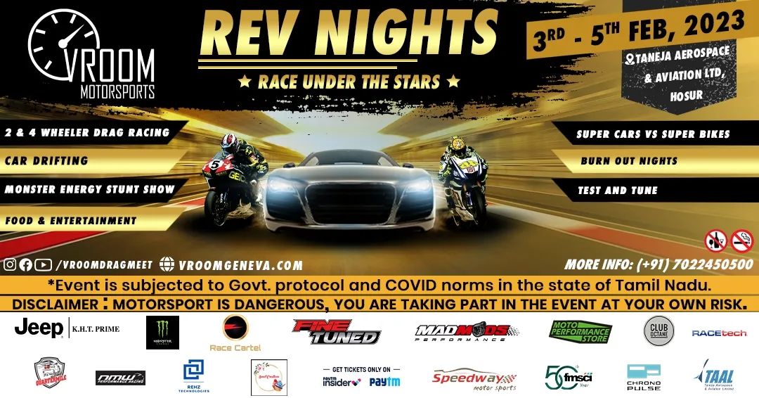 Vroom Drag Meet - Official Poster !! VROOM MOTORSPORTS is... | Facebook