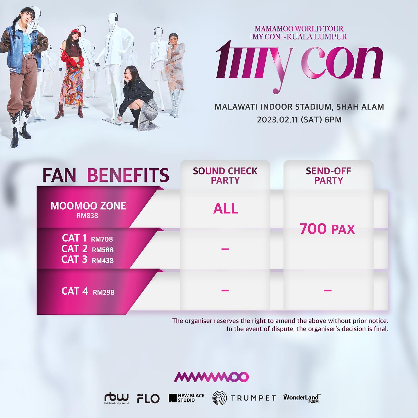 MAMAMOO WORLD TOUR 4WARD マカオ公演　入場特典 MAMAMOO 2026 WORLD TOUR <4WARD> in MACAU 週邊現場售賣公告✨ MOOMOO