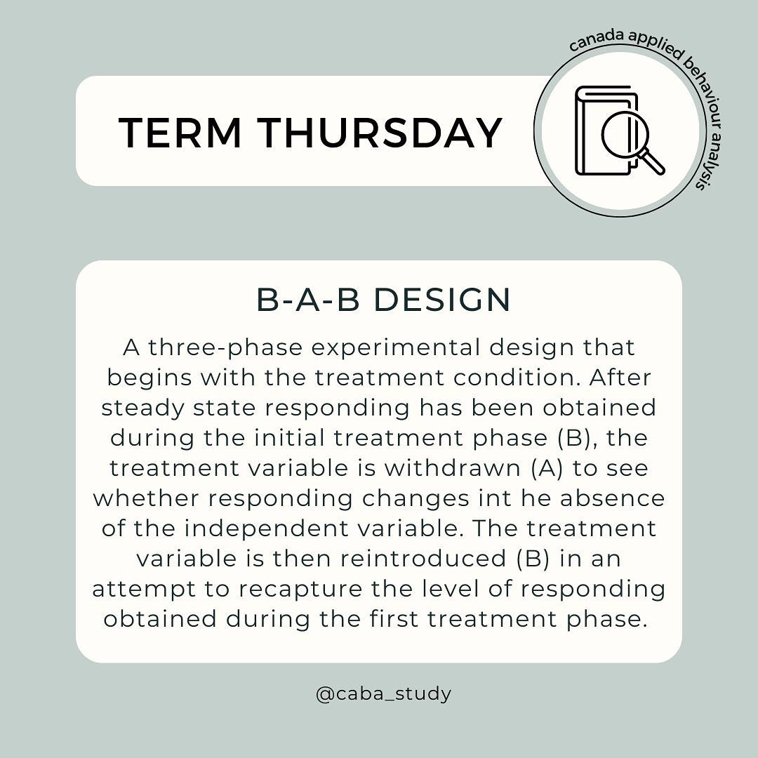 CABA Study - TERM THURSDAY B-A-B Design A three-phase...