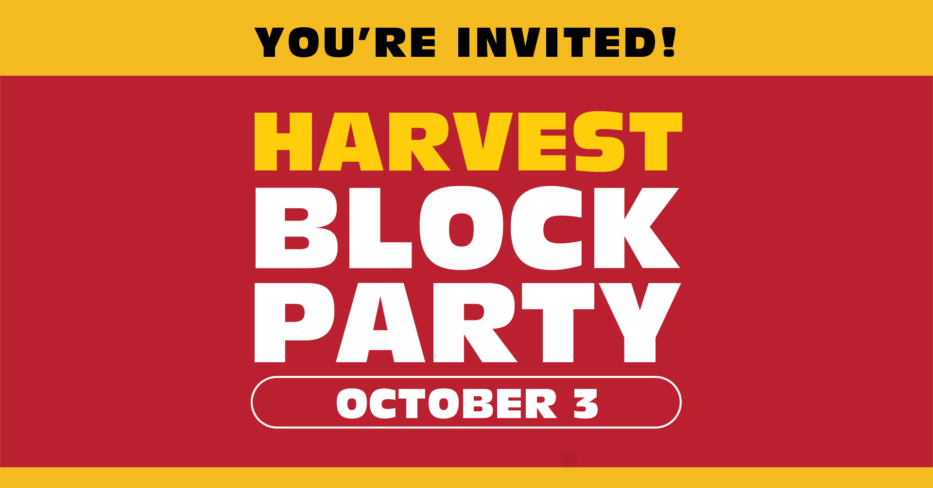 🍂 The Harvest Block Party is coming to Cash Wise Saturday, October 3!