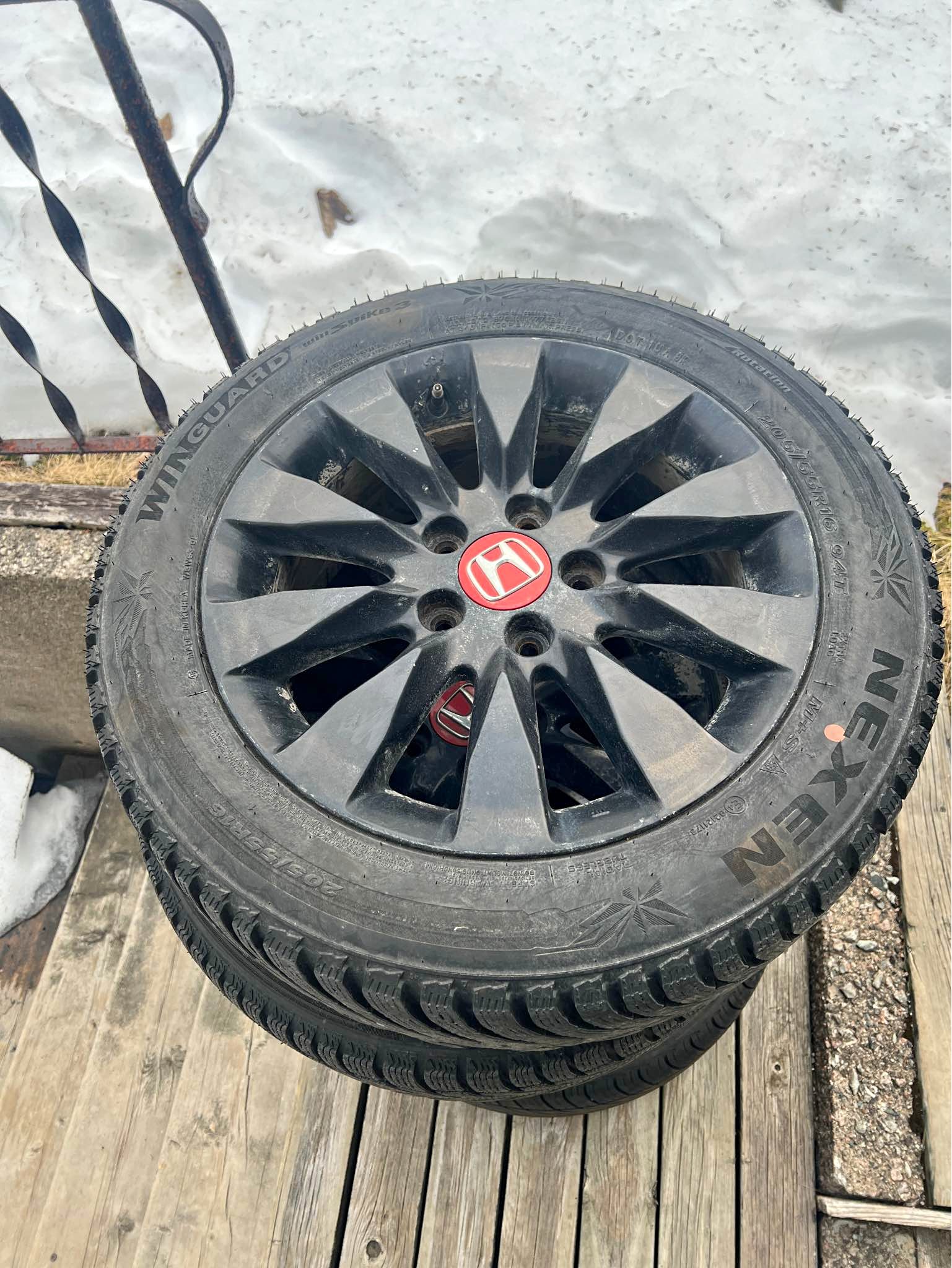 Alloy wheels with winter tires - Car Wheels, Tires & Parts - Mount ...