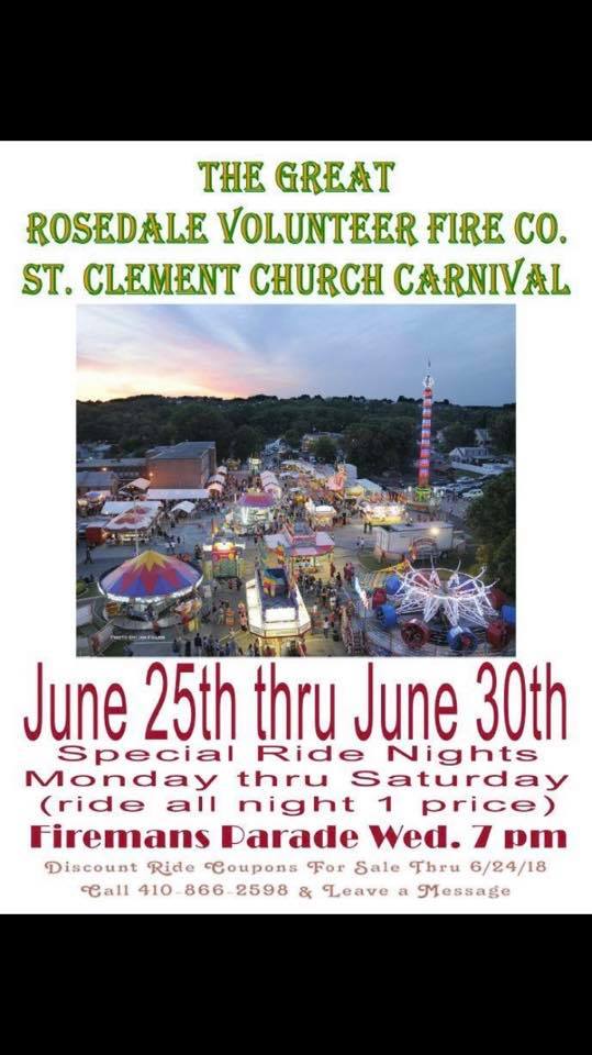 Rosedale - We’re excited to announce this year’s carnival entertainment ...