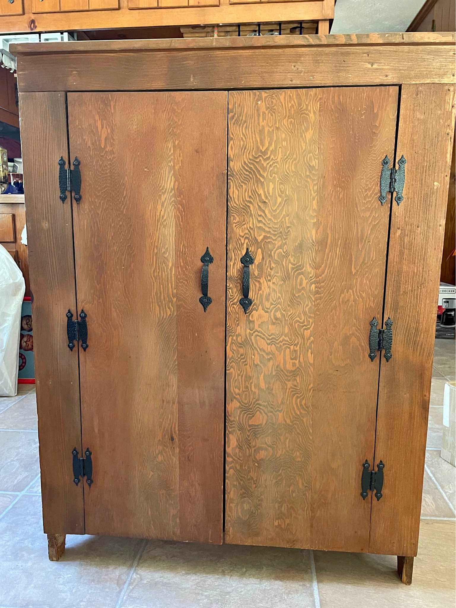 Wood Primitive Storage Cabinet - Storage & Filing Cabinets ...