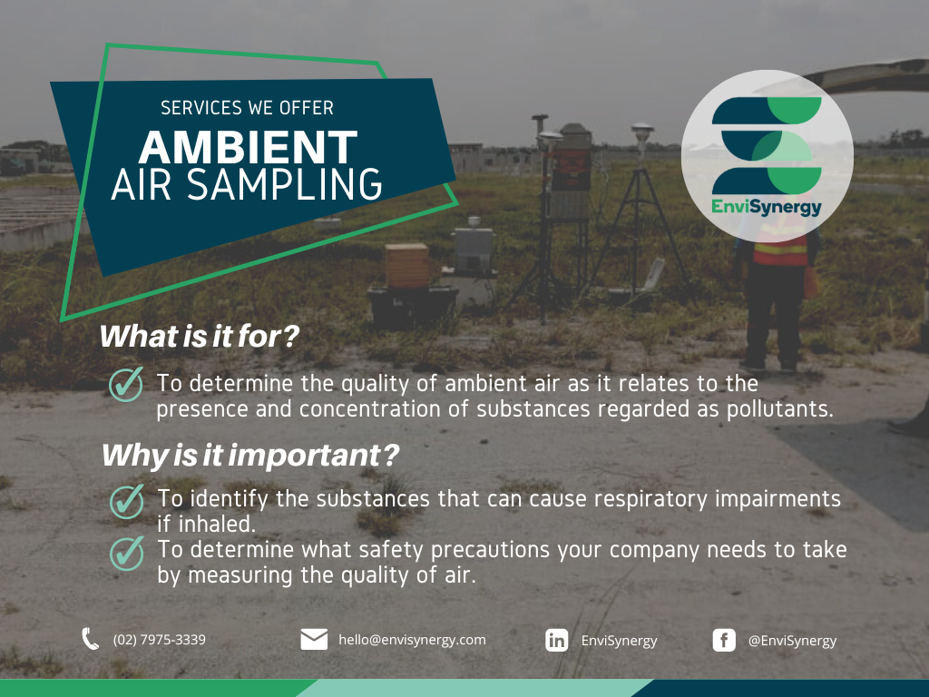 EnviSynergy - EnviSynergy offers Ambient Air Sampling as...