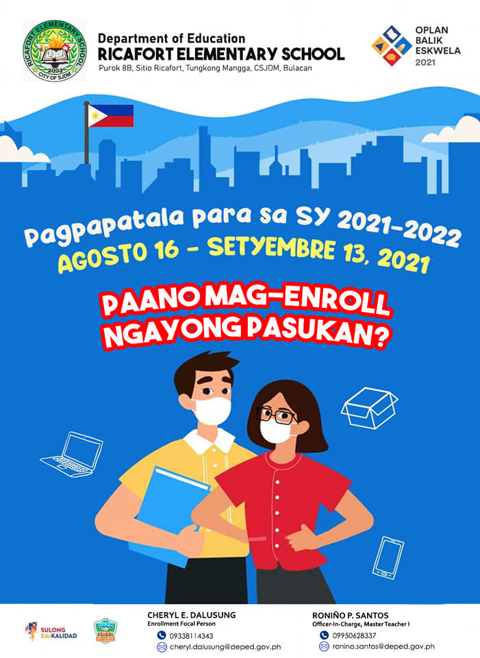 PAGPAPATALA PARA SA SY... - DepEd Ricafort Elementary School | Facebook