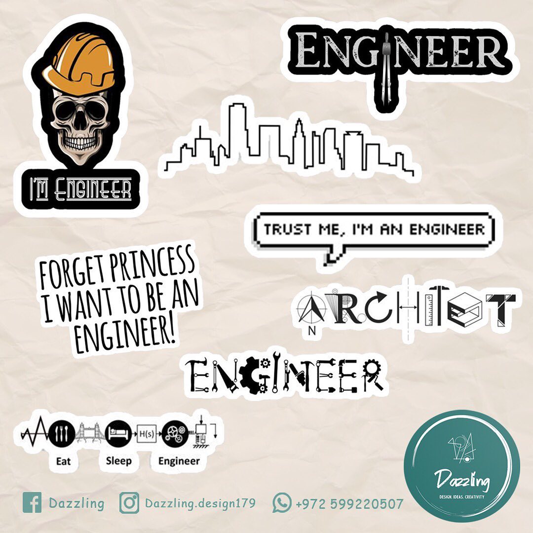 Dazzling - Engineering Stickers 📚📐 . . #dazzling #stickerart # ...