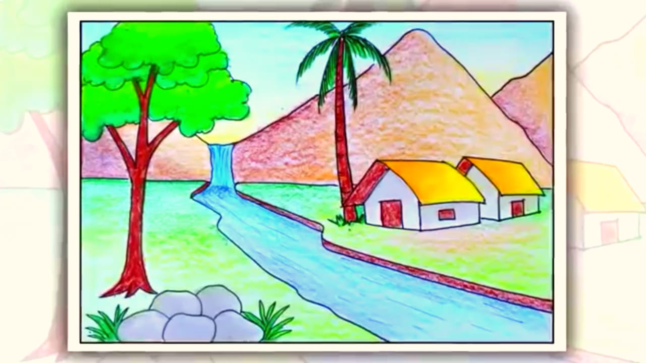 निसर्ग चित्र Neture drawing... - निसर्ग चित्र Neture drawing