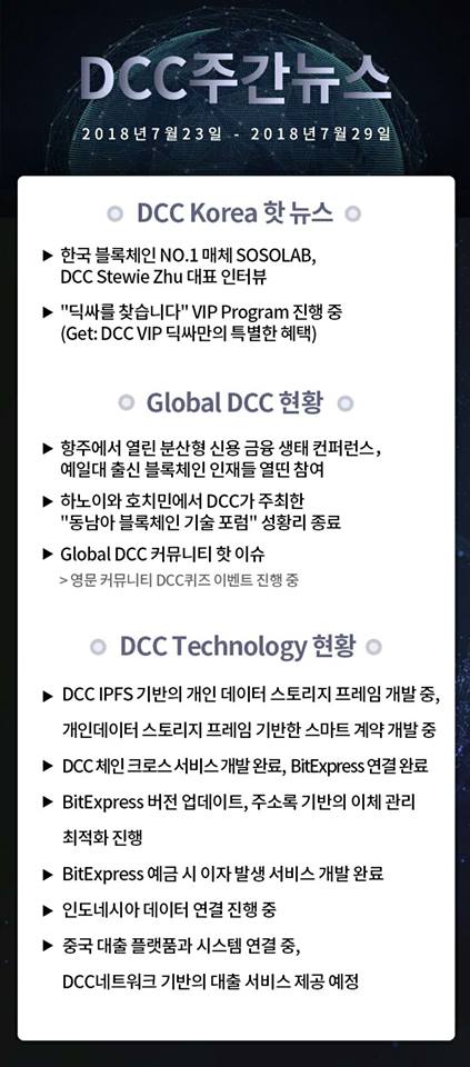 DccKorea2018 - [DCC WEEKLY UPDATE] ★#DCC KOREA VIP Program... | Facebook