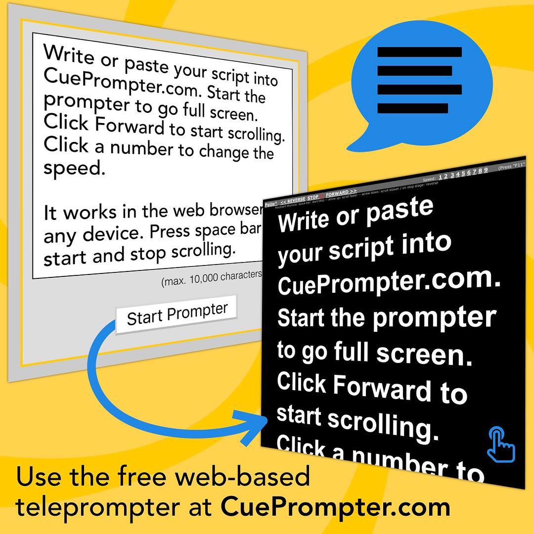 Learning in Hand - CuePrompter.com is a free online teleprompter. There ...
