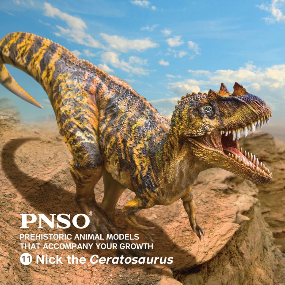 Meet Nick the Ceratosaurus from PNSO prehistoric animal models