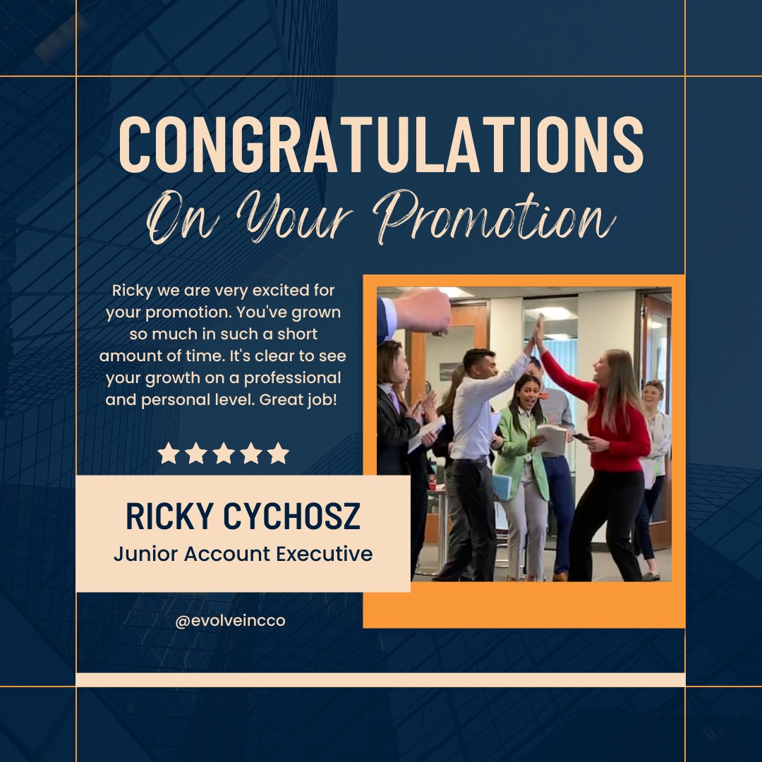 Congratulations Ricky! We are so... - Evolve Marketing Inc | Facebook