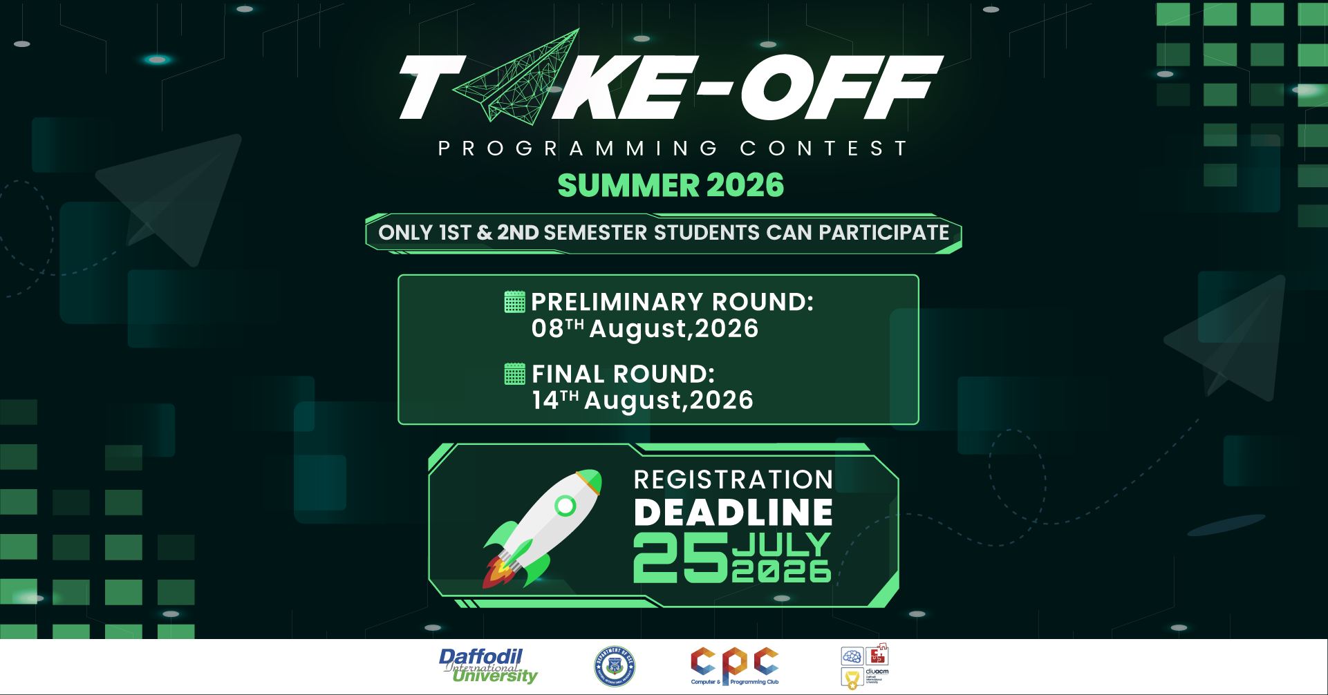 DIU Take-Off Programming Contest, Summer 2026