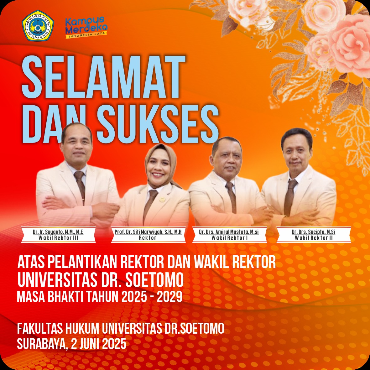 Selamat dan Sukses atas... - Fakultas Hukum Unitomo | Facebook