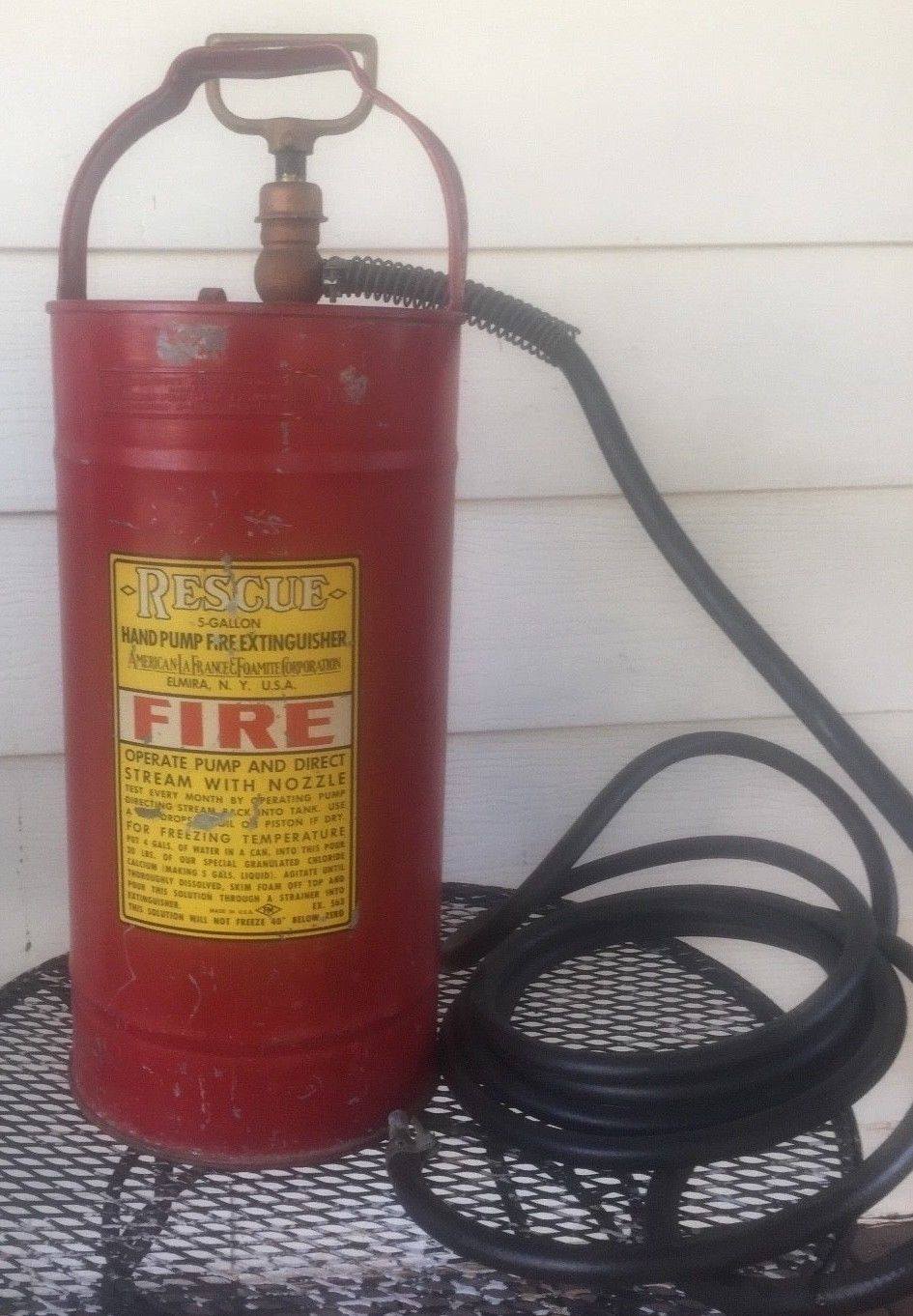 Extinguisher Collectors - RESCUE Hand Pump Extinguisher American