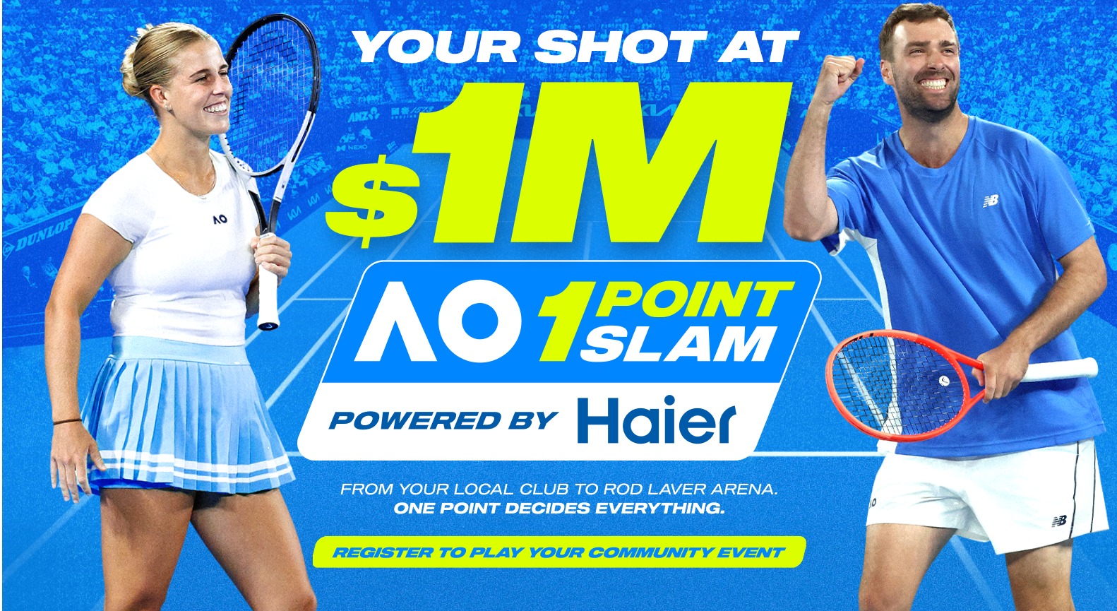 Gardens Tennis Club AO 1 Point Slam Community Event