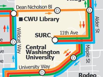 Central Transit - Seven bus stops at CWU Did you know...