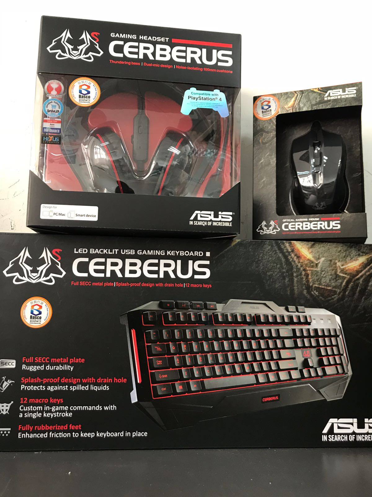 香港終端 - 👉🏻⌨️ASUS Cerberus Gaming Gear🎧👈🏻 🤔一套三件一齊用 #好似有加成 #應該係除非唔係 #地獄犬系列 ...